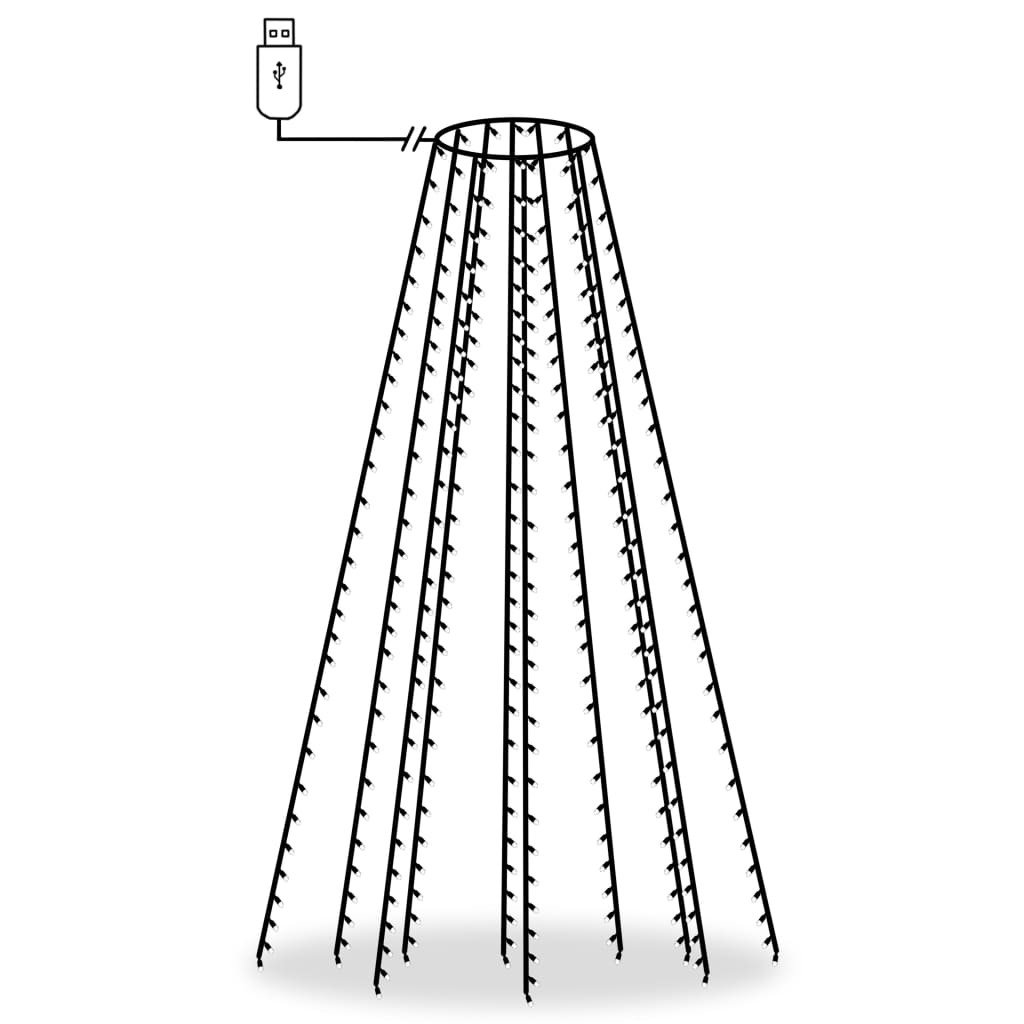 Lučke za novoletno jelko 250 LED lučk modre 250 cm