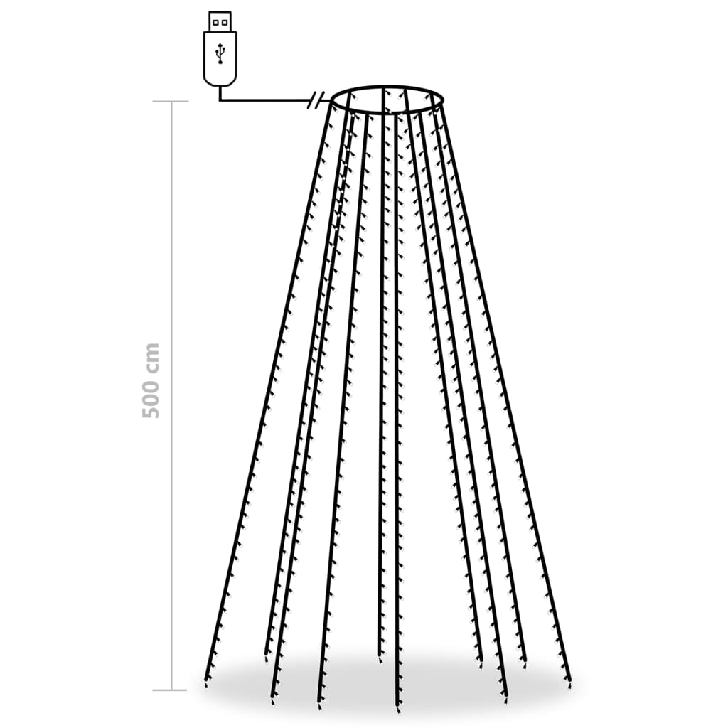 Lučke za novoletno jelko 500 LED lučk modre 500 cm