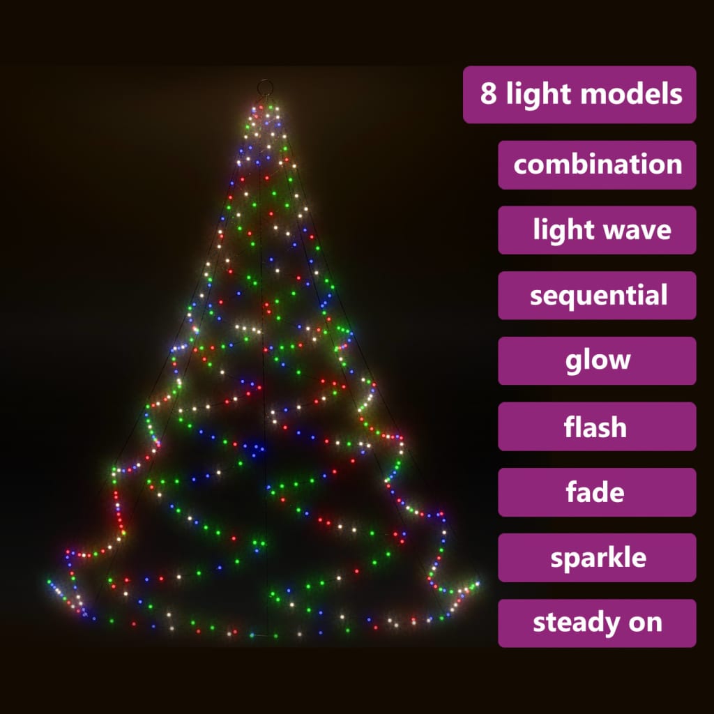 Stensko drevesce 720 barvnih LED lučk 5 m notranje zunanje