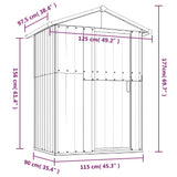 Vrtna lopa zelena 126x97,5x177 cm pocinkano jeklo