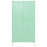 Garderobna omara mint zelena 90x50x180 cm jeklo