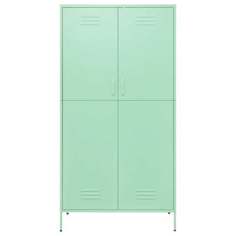 Garderobna omara mint zelena 90x50x180 cm jeklo