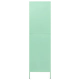 Garderobna omara mint zelena 90x50x180 cm jeklo