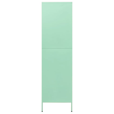 Garderobna omara mint zelena 90x50x180 cm jeklo