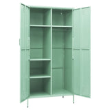 Garderobna omara mint zelena 90x50x180 cm jeklo