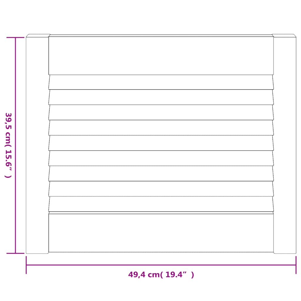 Vrata za omarico z letvicami 4 kosi 39,5x49,4 cm trdna borovina