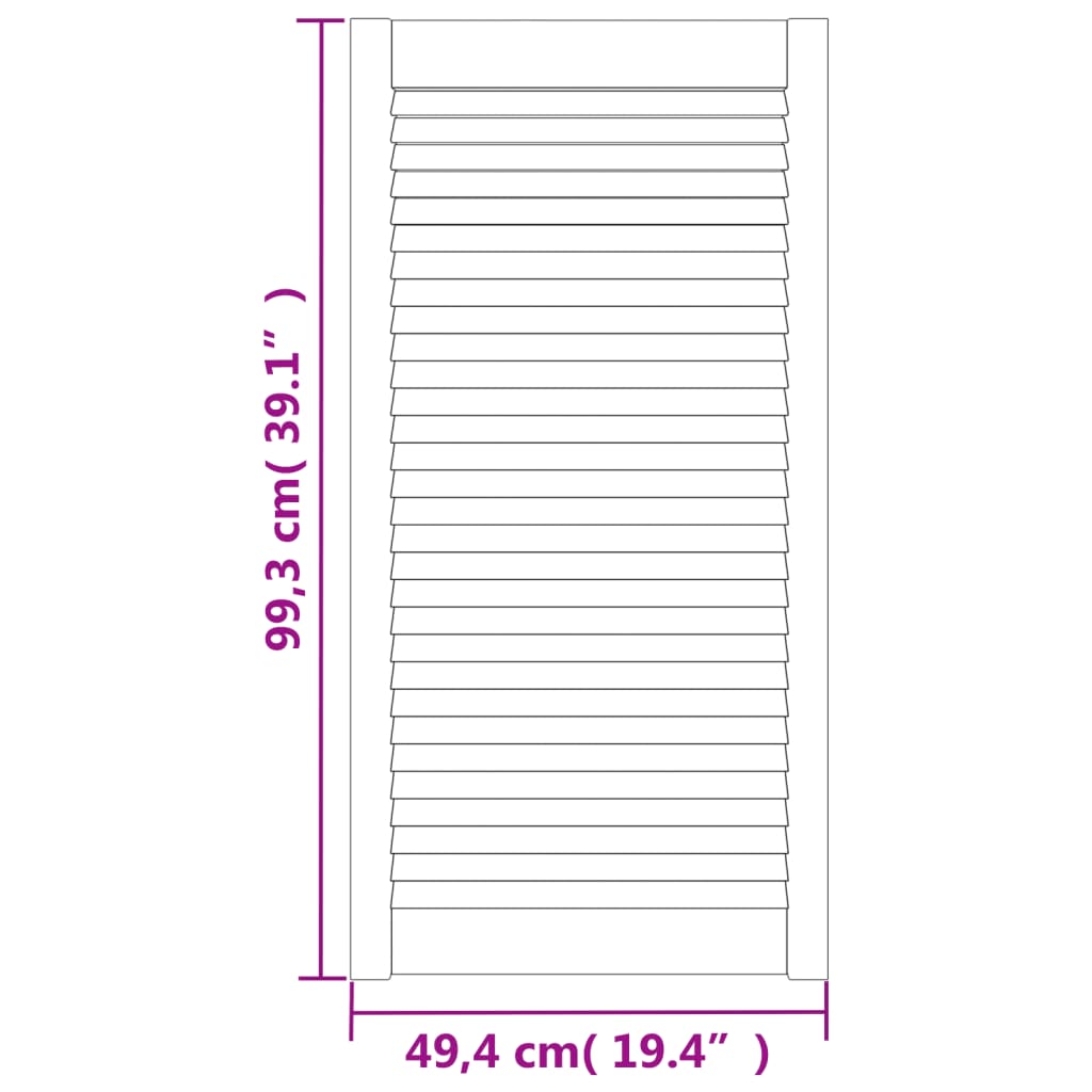 Vrata za omarico z letvicami 99,3x49,4 cm trdna borovina