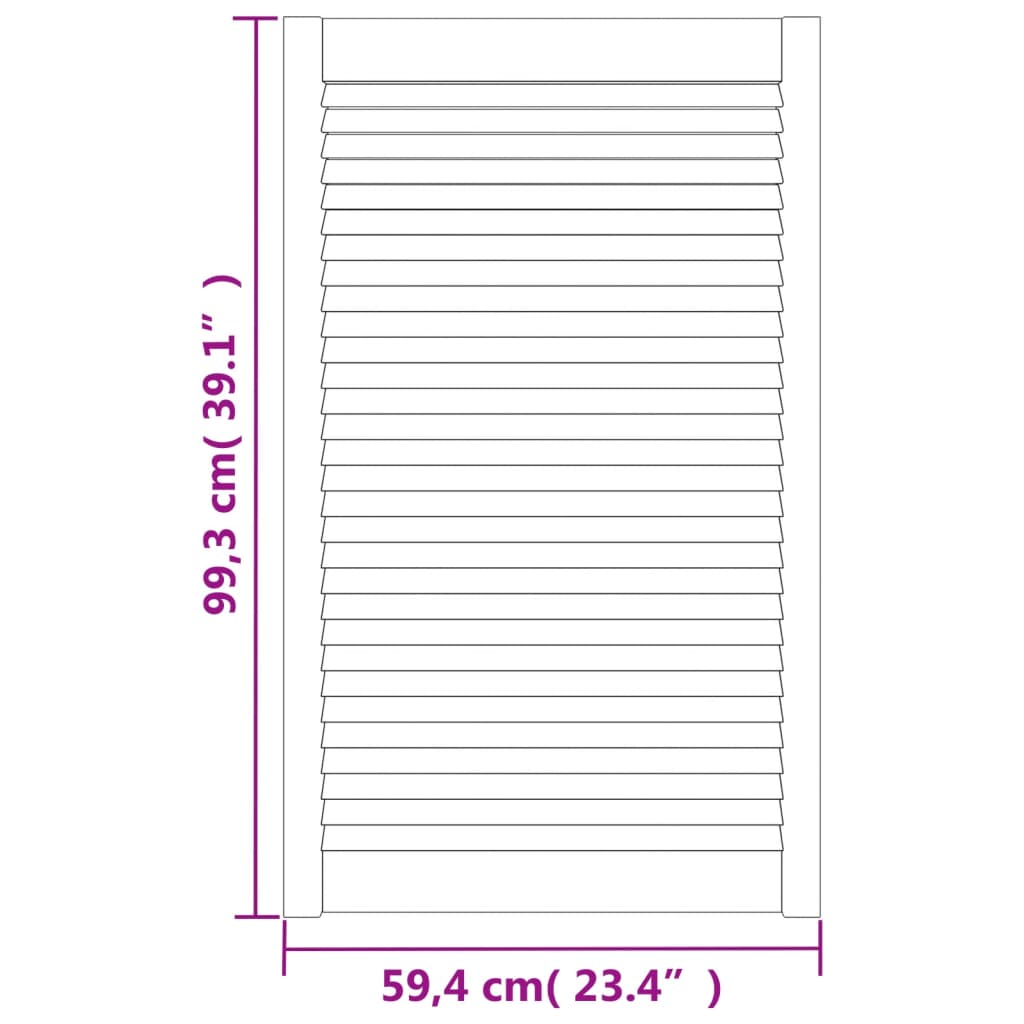 Vrata za omarico z letvicami 99,3x59,4 cm trdna borovina