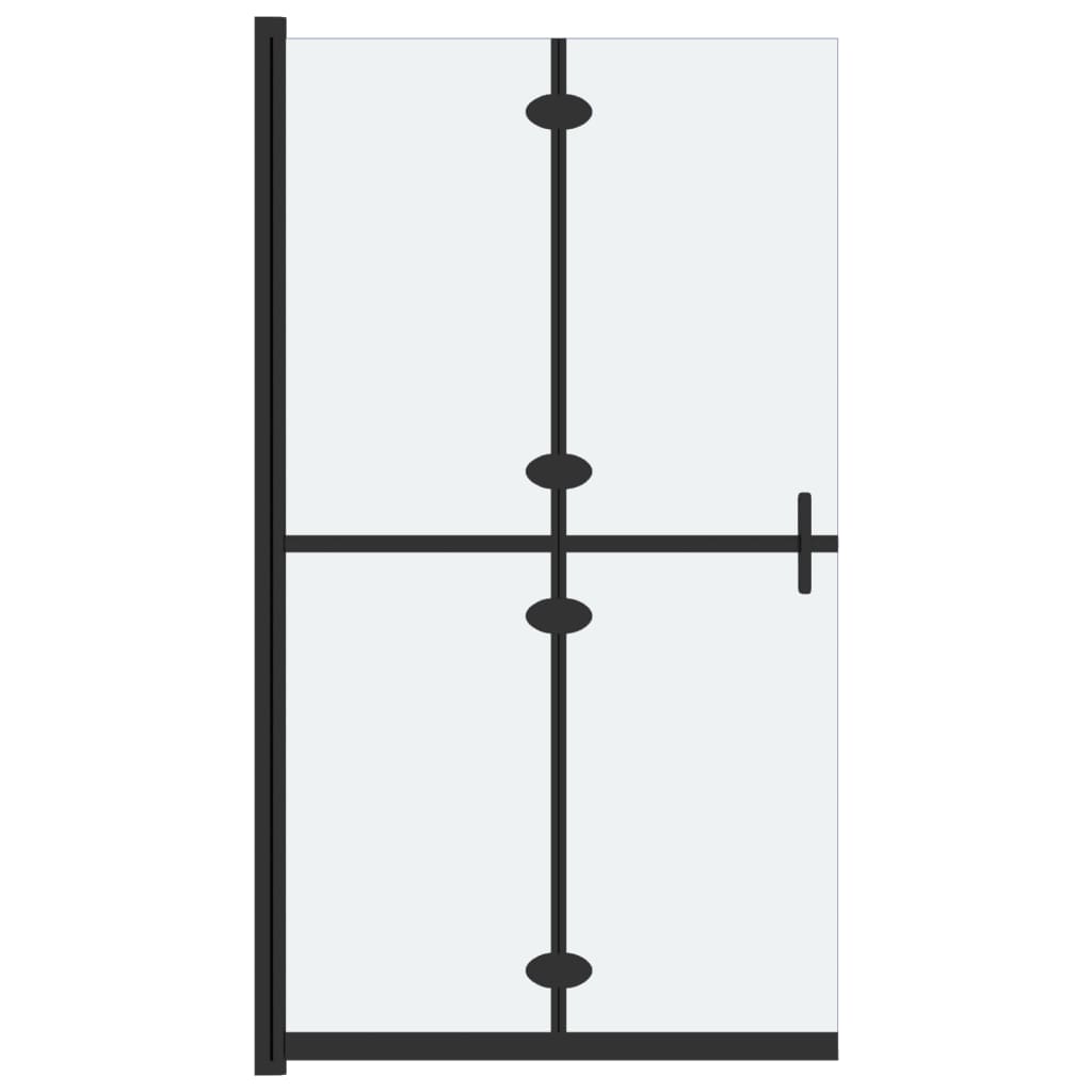 Zložljiva pregrada za tuš mlečno ESG steklo 70x190 cm