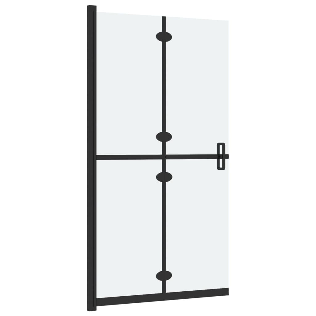 Zložljiva pregrada za tuš mlečno ESG steklo 70x190 cm