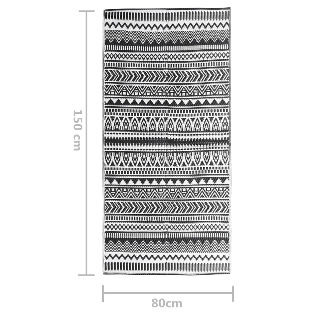 Zunanja preproga siva 80x150 cm PP