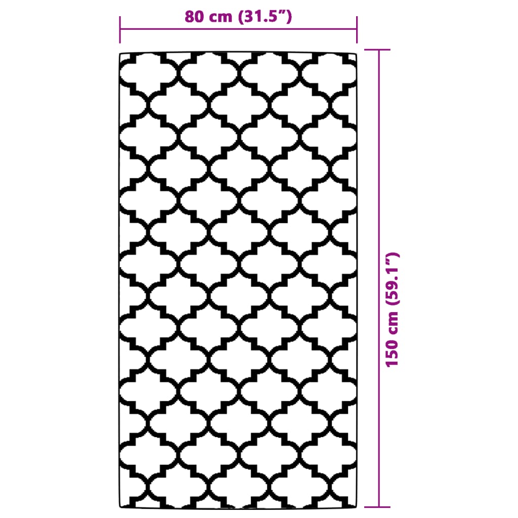 Zunanja preproga modra 80x150 cm PP