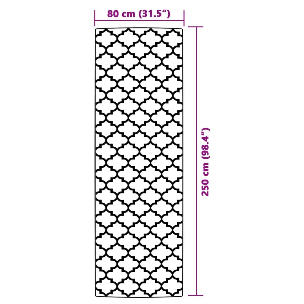 Zunanja preproga modra 80x250 cm PP