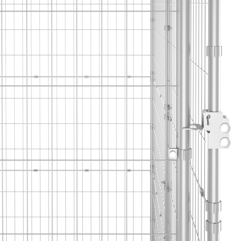 Zunanji pasji boks pocinkano jeklo s streho 4,84 m²