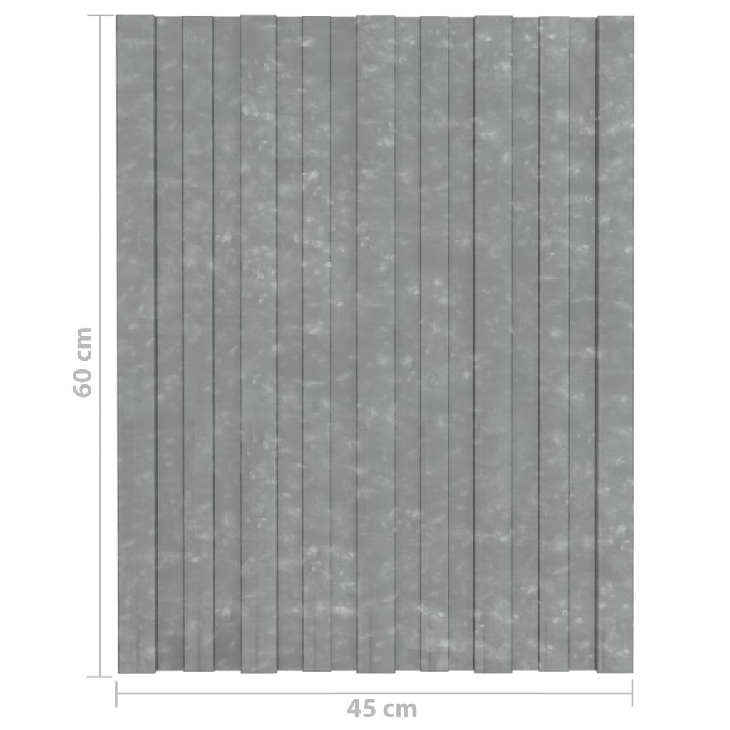 Strešni paneli 36 kosov pocinkano jeklo srebrni 60x45 cm