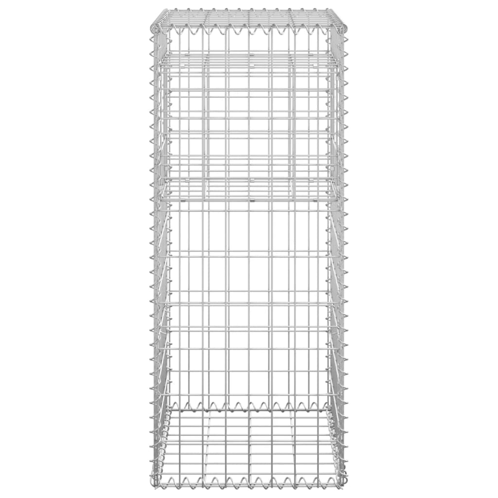 Gabionska košara steber 2 kosa 40x40x100 cm železo