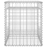 Gabionska košara steber 2 kosa 50x50x60 cm železo
