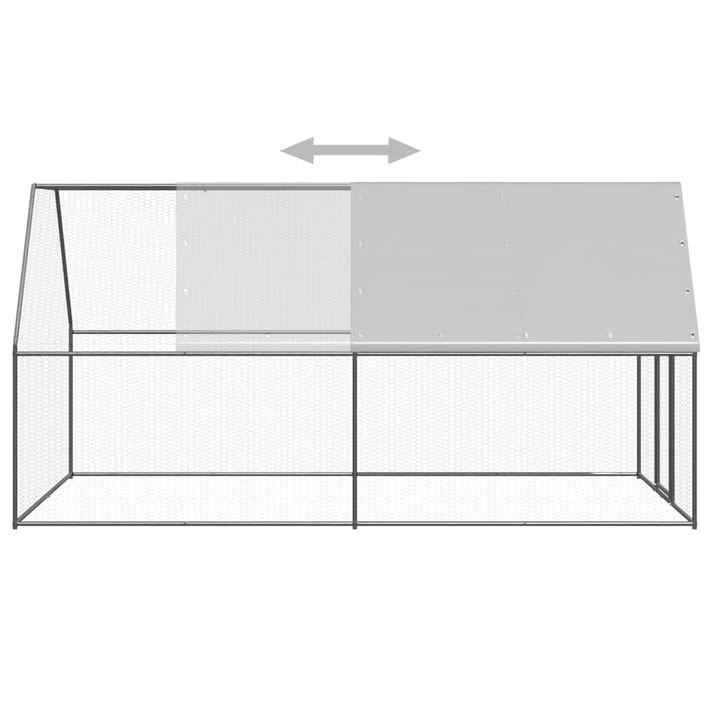 Zunanji kokošnjak 2x4x2 m pocinkano jeklo