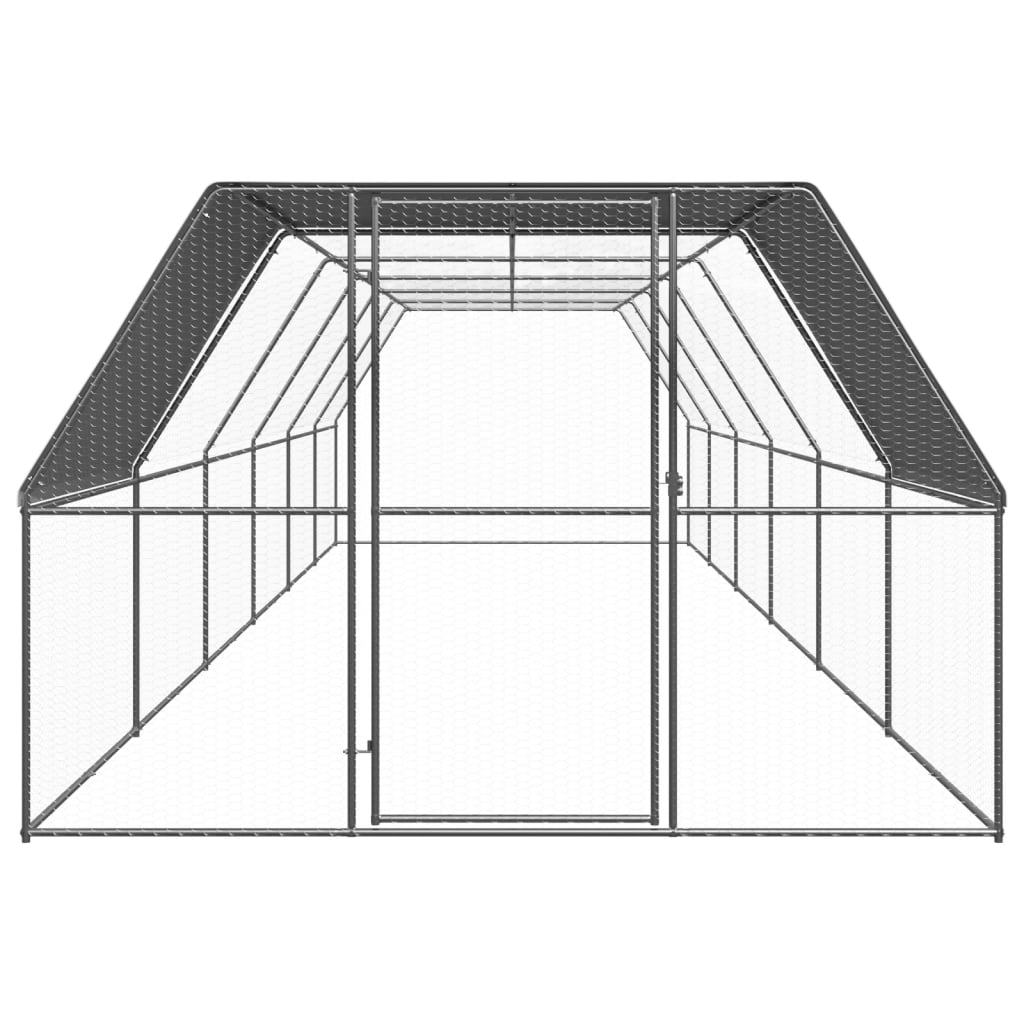 Zunanji kokošnjak 3x12x2 m pocinkano jeklo