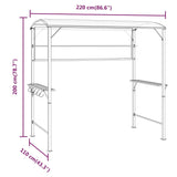 Paviljon s streho 220x110x200 cm krem