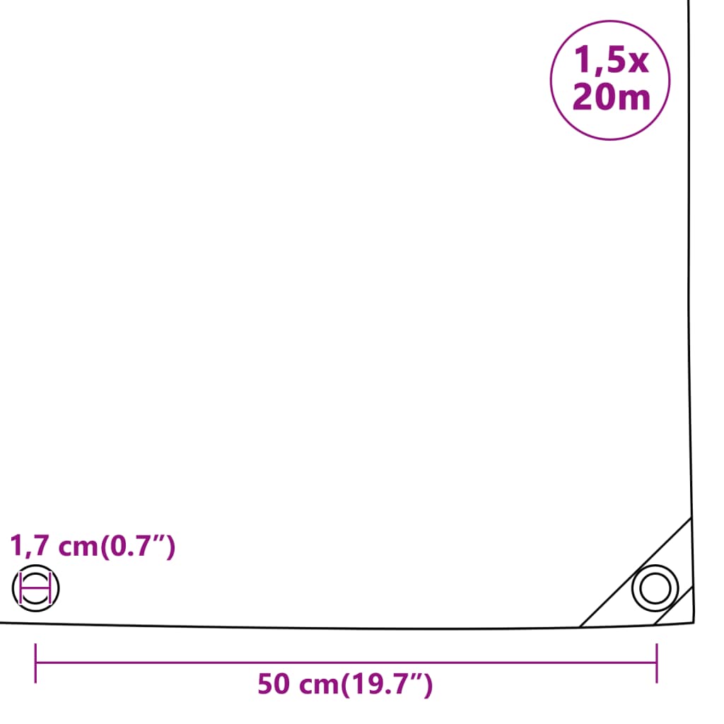 Zaščitna ponjava 650 g/m² 1,5x20 m črna