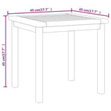 Stranska mizica 45x45x45 cm trdna tikovina