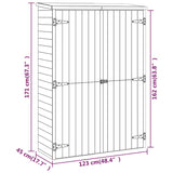 Vrtna lopa za orodje 123x45x171 cm trdna borovina