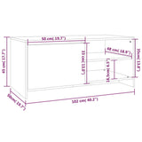 Klubska mizica črna 102x50x45 cm konstruiran les