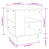 Klubska mizica bela 40x40x43 cm konstruiran les