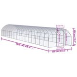 Zunanji kokošnjak 3x16x2 m pocinkano jeklo