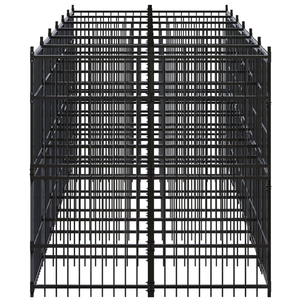 Zunanji pasji boks jeklo 11,06 m²