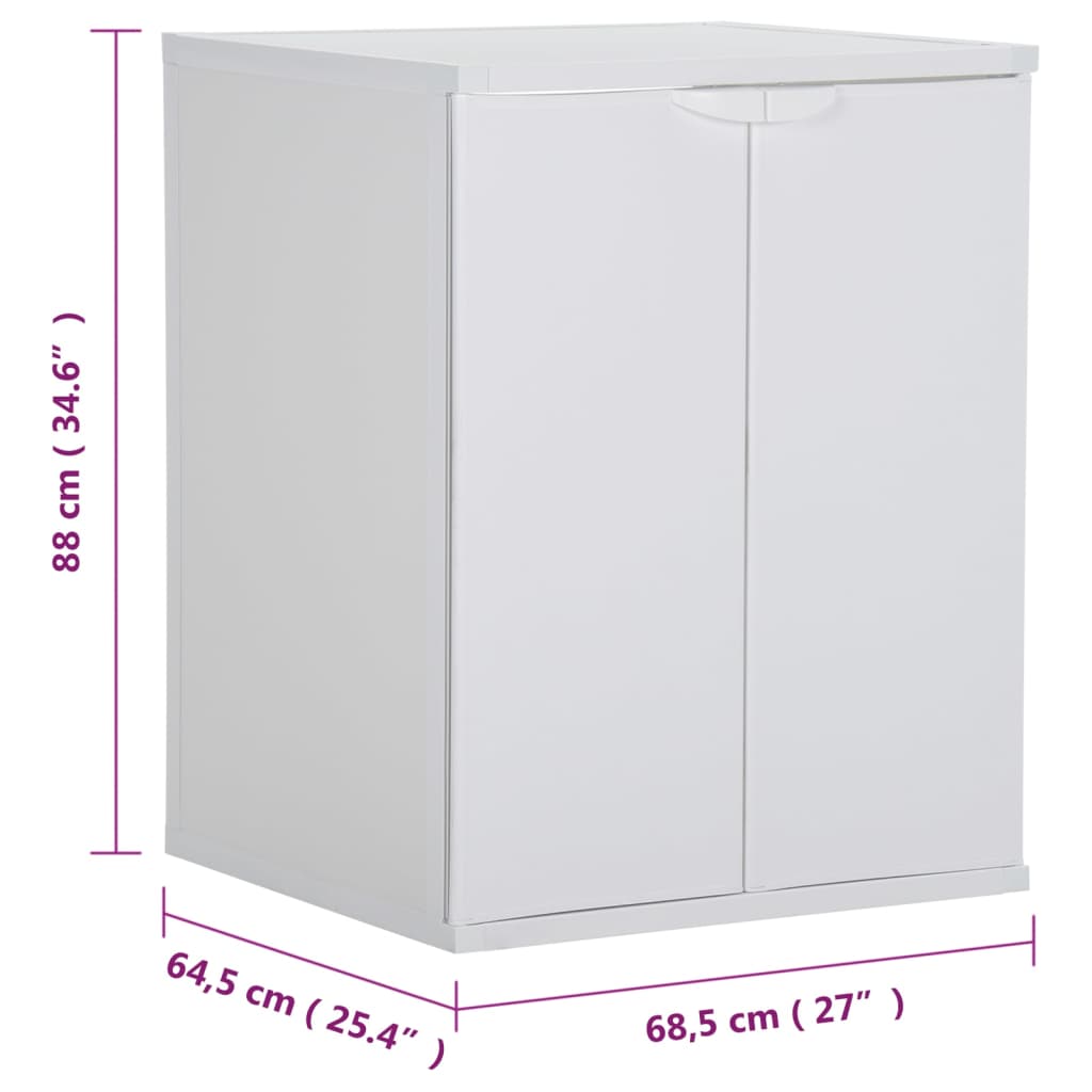 Omara za pralni stroj bela 68,5x64,5x88 cm PVC