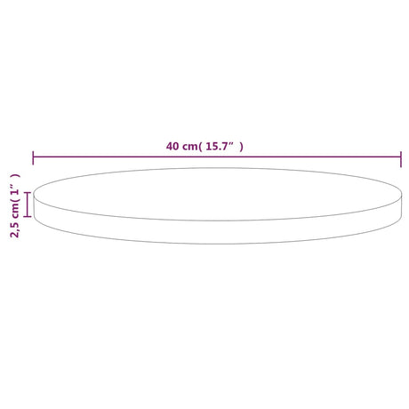 Mizna plošča Ø40x2,5 cm trdna borovina