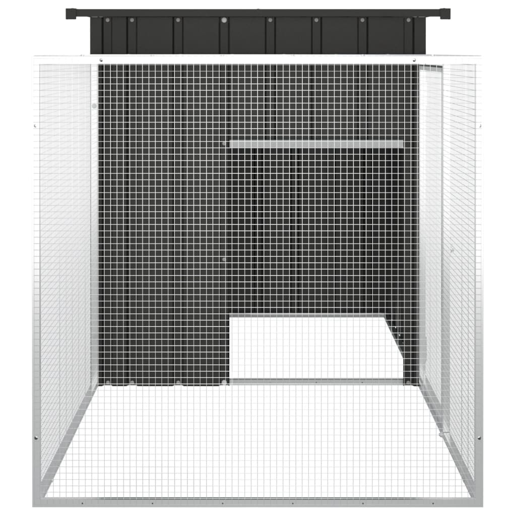 Kokošnjak antracit 200x91x100 cm pocinkano jeklo