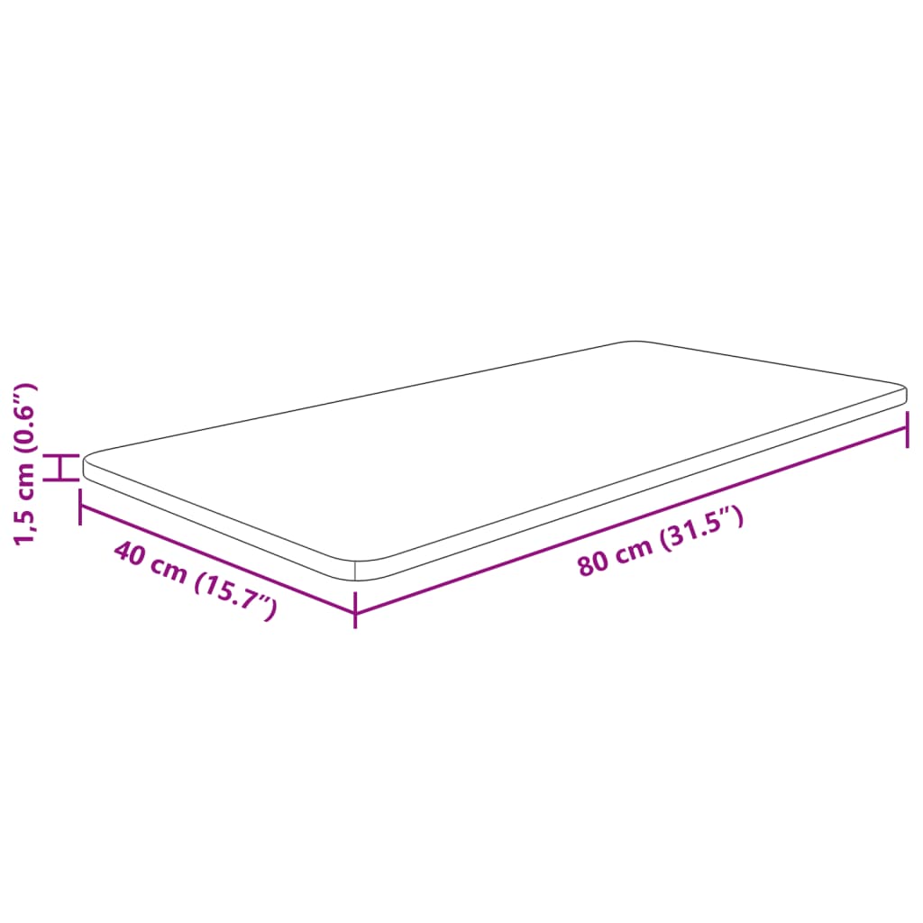 Kopalniški pult temno rjav 80x40x1,5 cm obdelan trden les