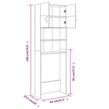 Omara za pralni stroj siva sonoma 64x25,5x190 cm