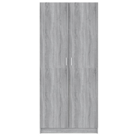 Garderobna omara siva sonoma 80x52x180 cm konstruiran les