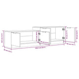 TV omarica bela in sonoma hrast 158,5x36x45 cm konstruiran les