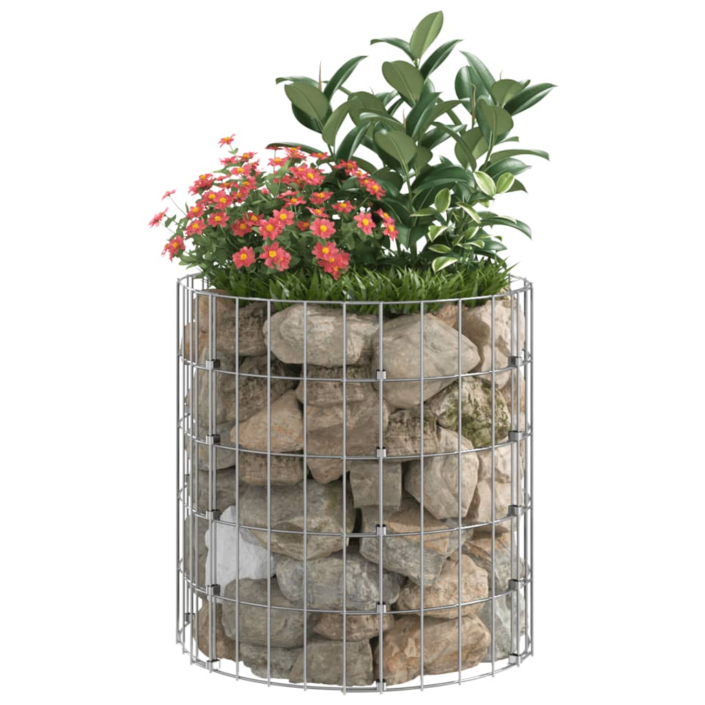 Okrogel gabion pocinkano jeklo Ø50x50 cm