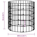 Okrogel gabion pocinkano jeklo Ø50x50 cm