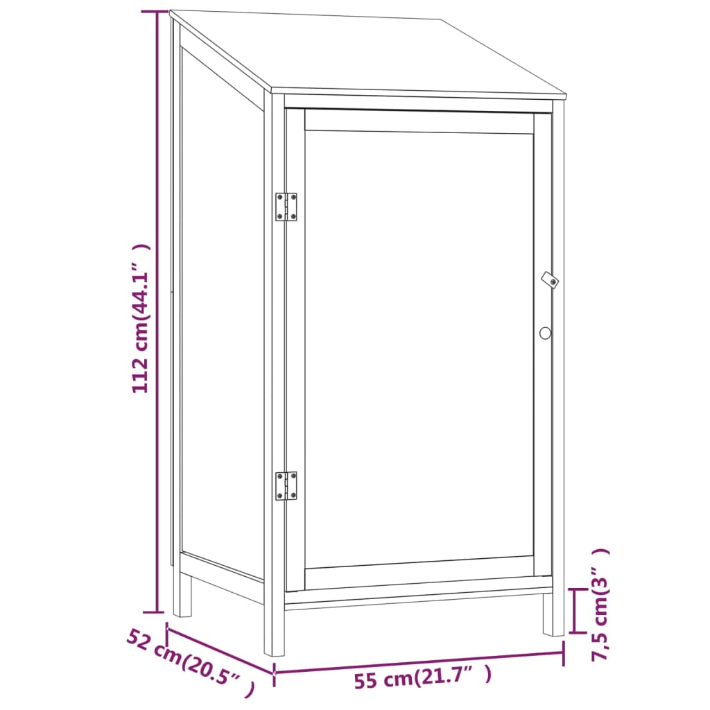 Vrtna lopa antracit 55x52x112 cm trden les jelke