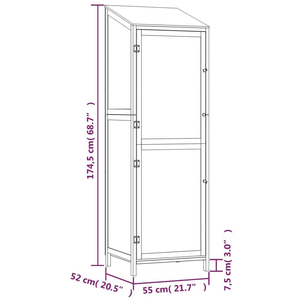 Vrtna lopa bela 55x52x174,5 cm trden les jelke