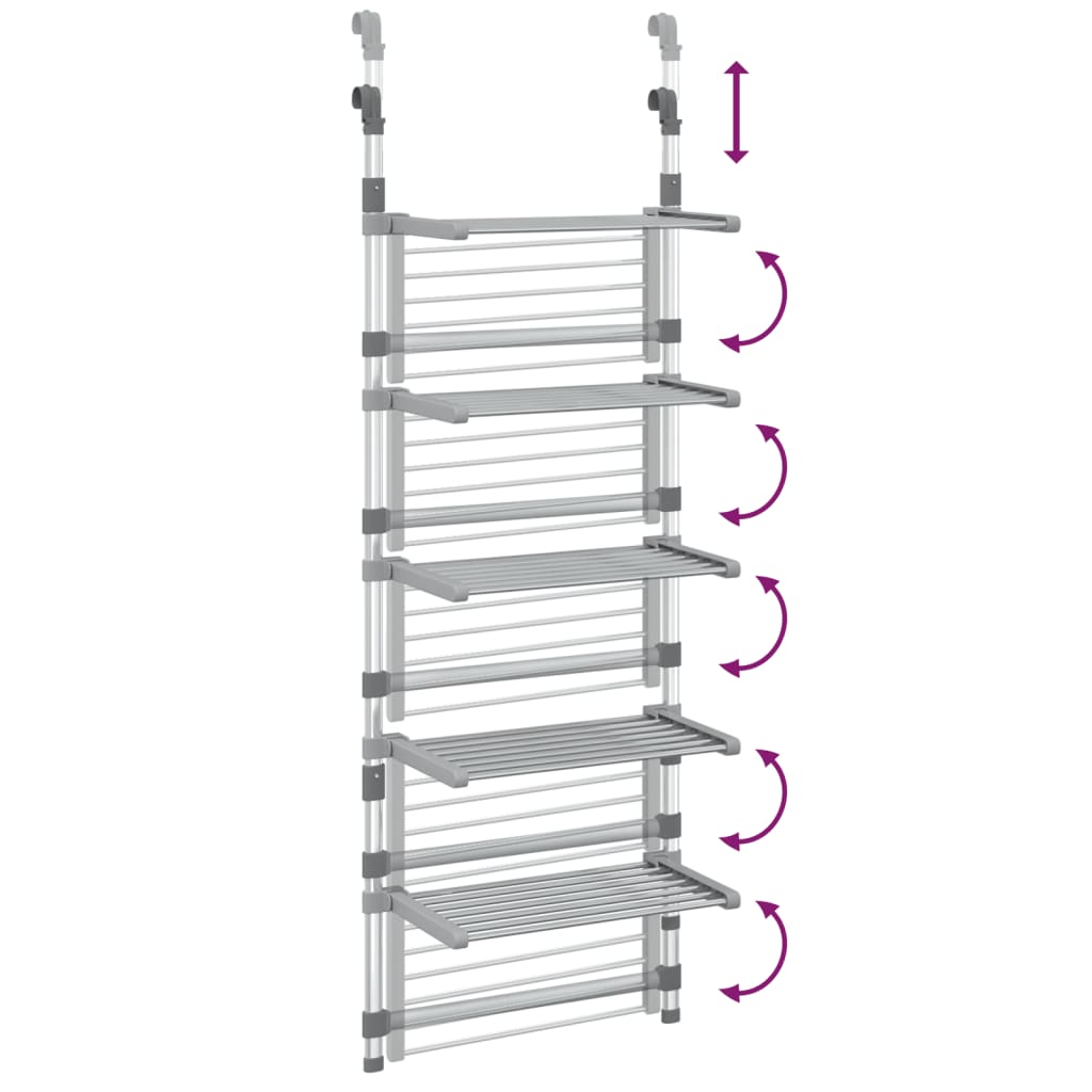 5-nadstropno viseče stojalo za sušenje perila aluminij