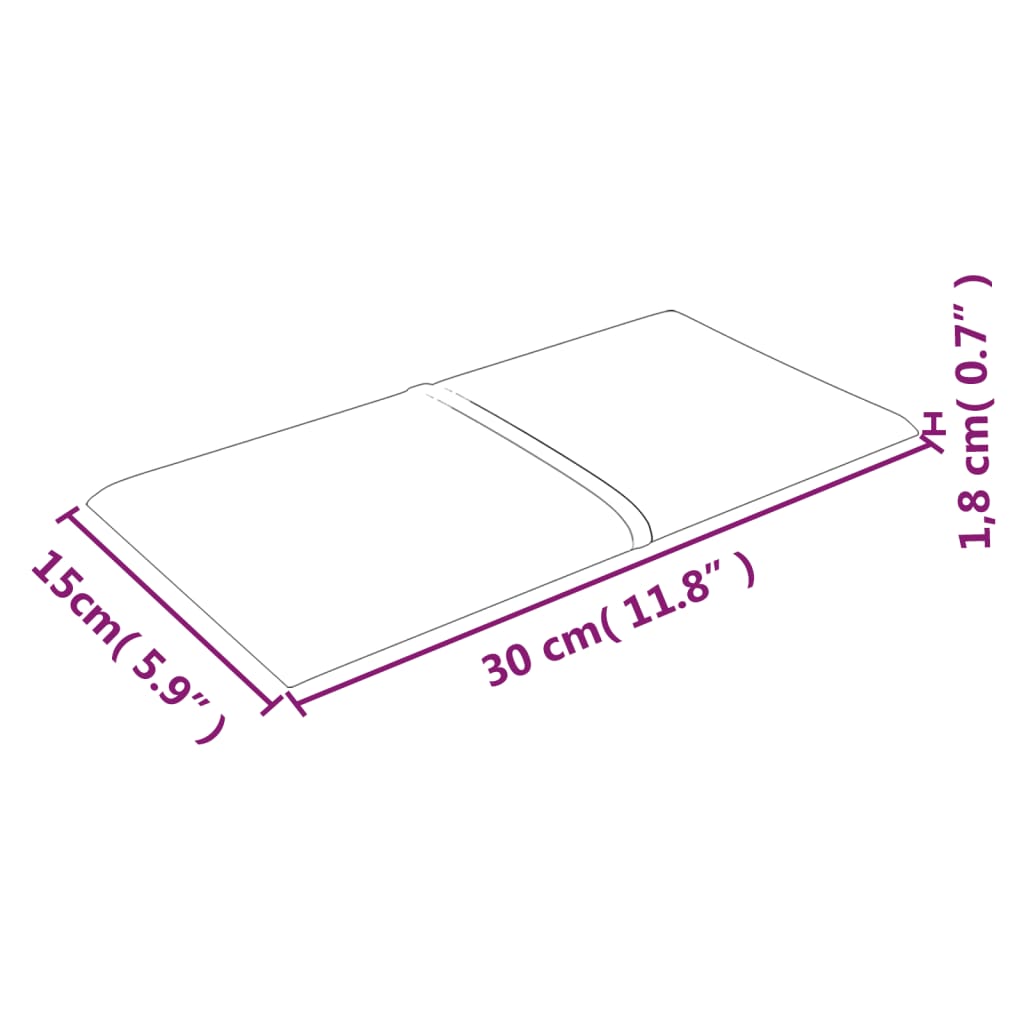 Stenski paneli 12 kosov vinsko rdeči 30x15 cm blago 0,54 m²