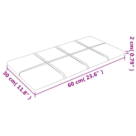 Stenski paneli 12 kosov rumeni 60x30 cm žamet 2,16 m²