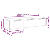 Stenska omarica sonoma hrast 102x30x20 cm inženirski les