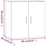 Stenska omarica sonoma hrast 60x30x60 cm konstruiran les