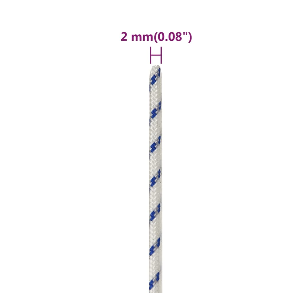 Vrv za čoln bela 2 mm 25 m polipropilen