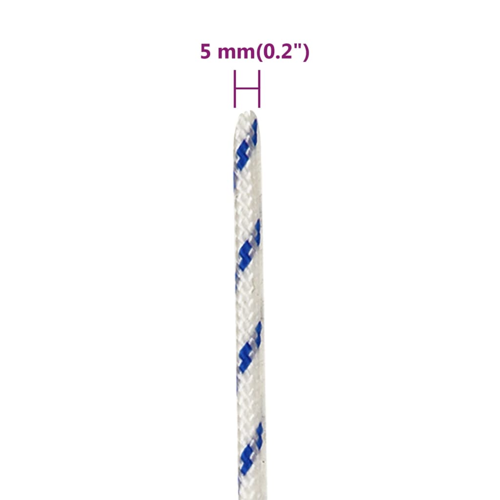 Vrv za čoln bela 5 mm 25 m polipropilen