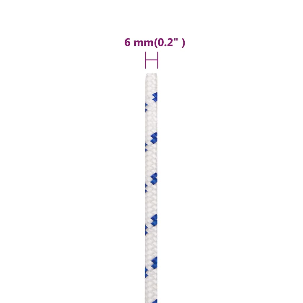 Vrv za čoln bela 6 mm 25 m polipropilen